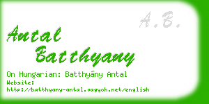 antal batthyany business card